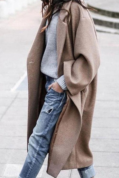 Moxidress Long Sleeve Oversized Winter Long Coat