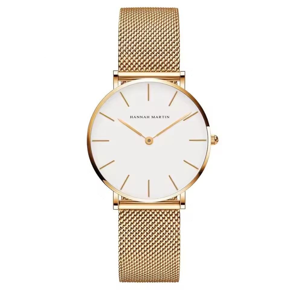 Rose Gold Wristwatch Featuring Quartz Movement