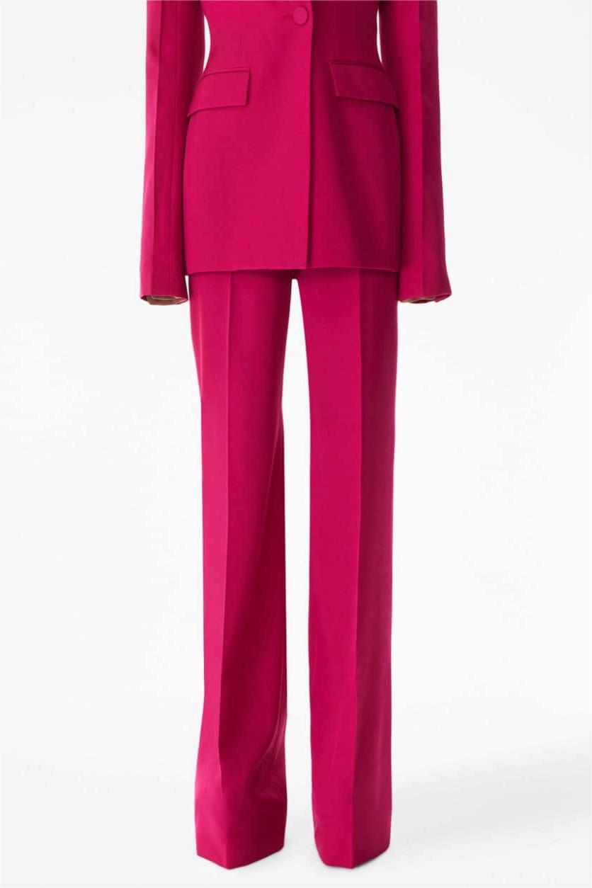 Collar Pocket Blazer & High Waist Pants Set