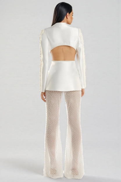 Becky Pearl Sequin Mesh Pants
