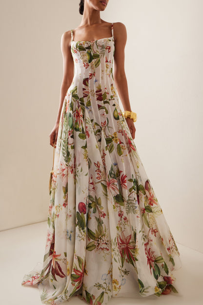 Ruched Sweetheart Neck Maxi Dress
