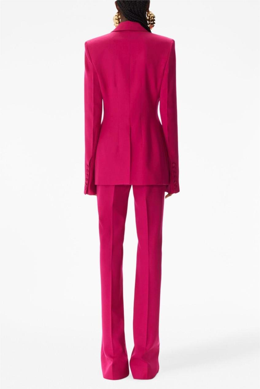 Collar Pocket Blazer & High Waist Pants Set