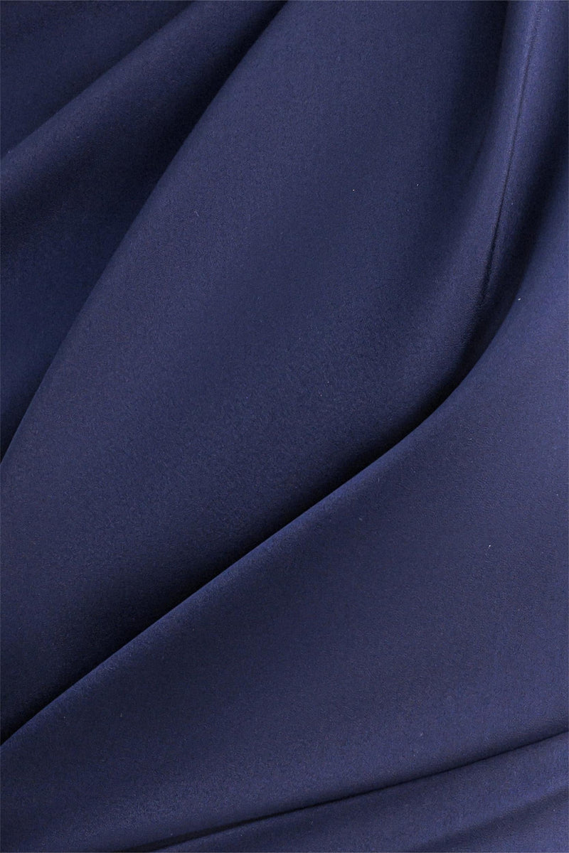 Satin Gathering Ruffle Maxi Dress