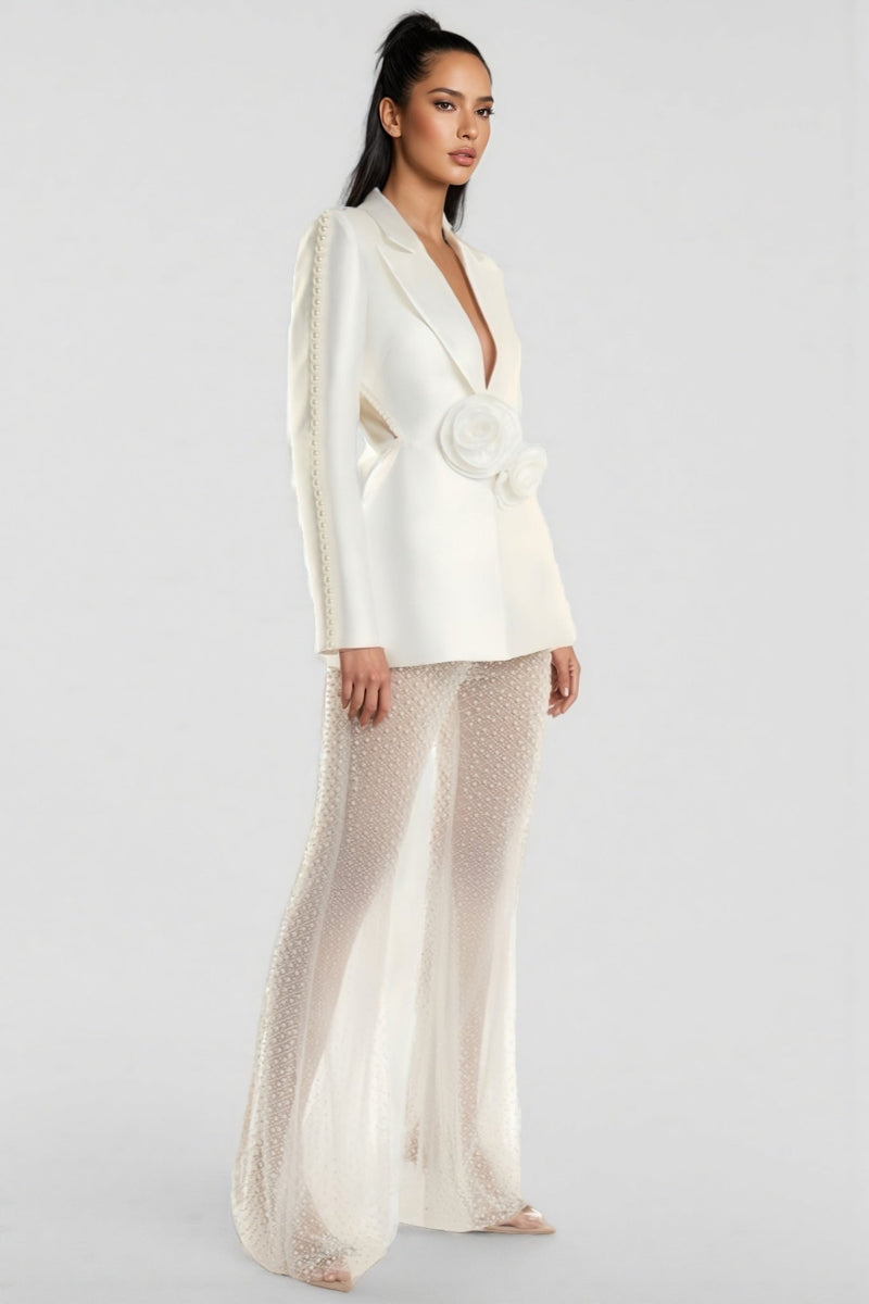 Becky Pearl Sequin Mesh Pants