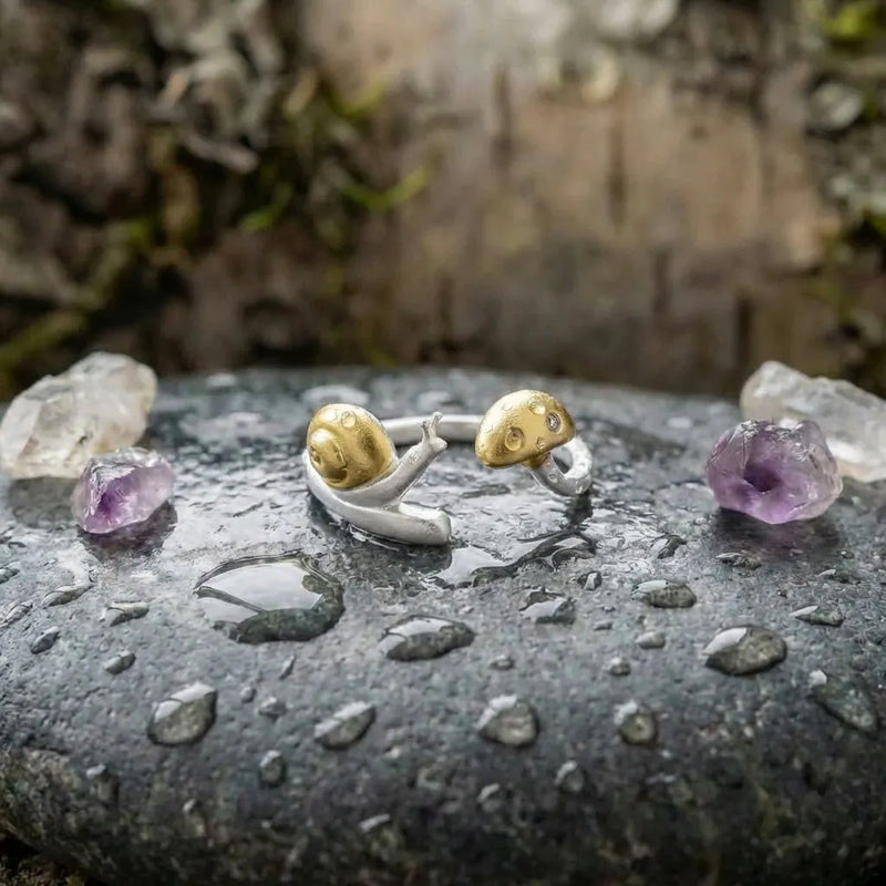 Elegant Snail Silver Ring