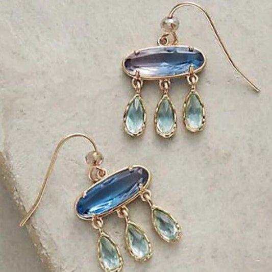 Elegant Blue Topaz Earrings