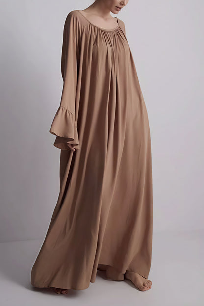 Loose Slouchy Flared Hem Maxi Dress