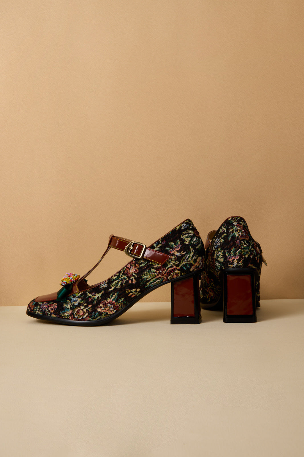 Soffia | Reese Sprinkle Applique T-strap Pump