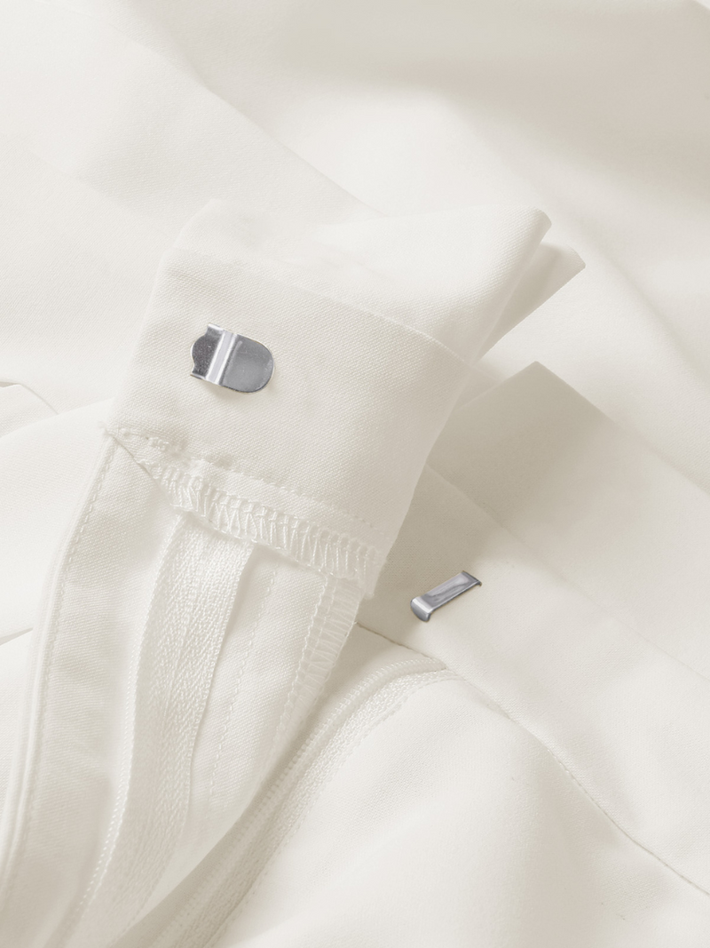 Iconic High Rise Pocketed Trouser Pants - White