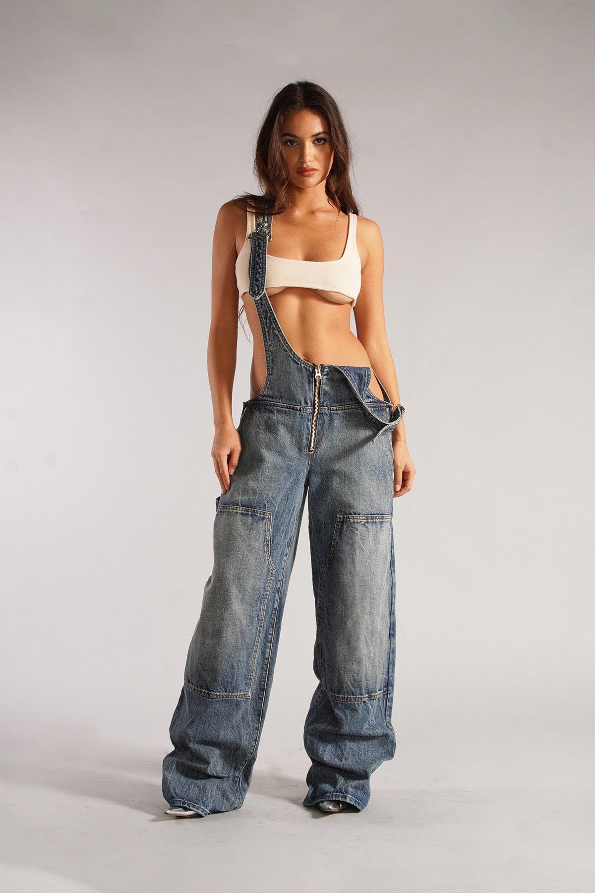 Utility Denim Jumpsuit