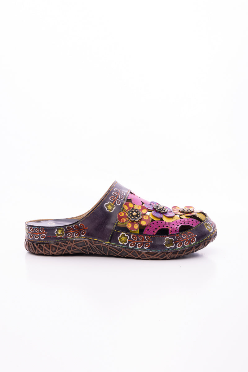 Soffia | Brickell Tropical Cut-out Leather Sandal