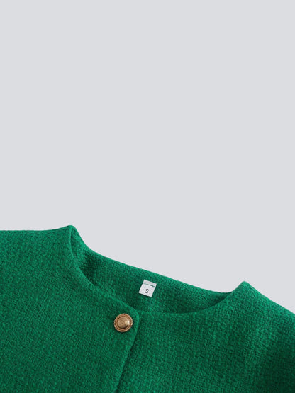 Classic Style Green Cardigan