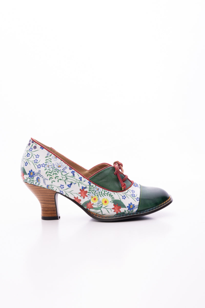 Soffia | Lily Kitten Heel Leather Pump