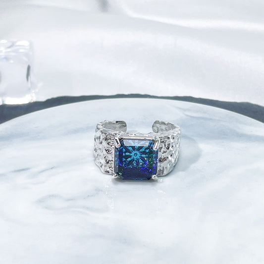 Statement Blue Sapphire Ring