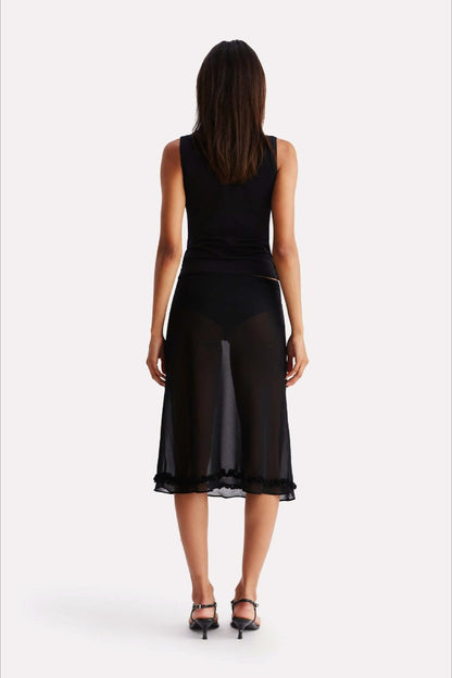 Polka Dot High Waist A-line Skirt