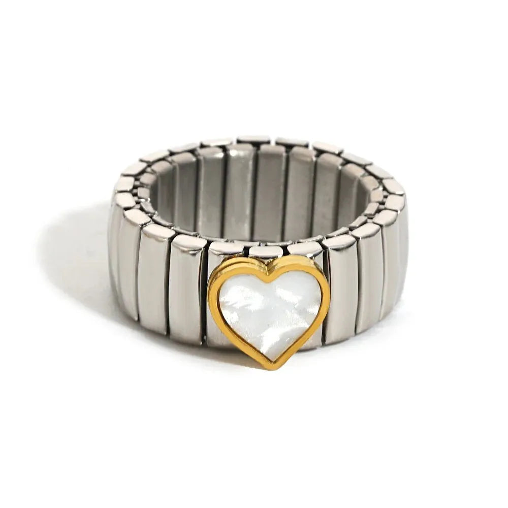 Classic Heart Shell Ring
