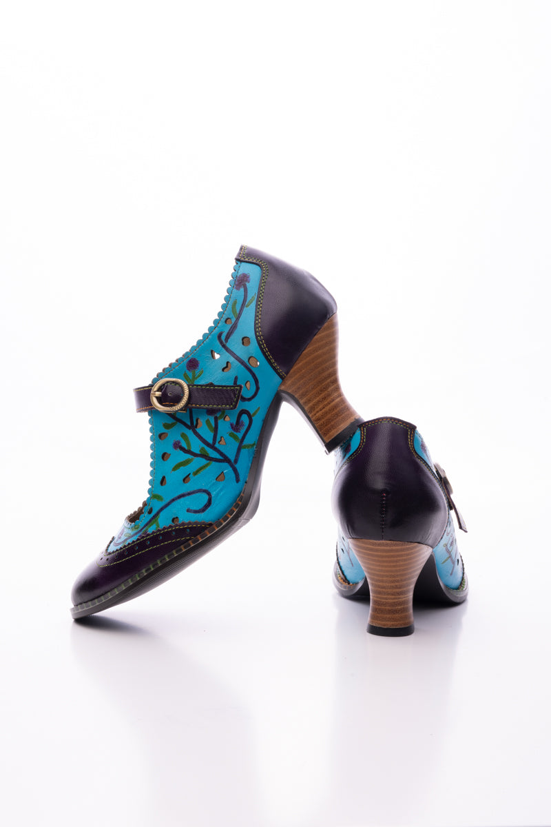 Soffia | Picking Petals Perforated Leather Pump