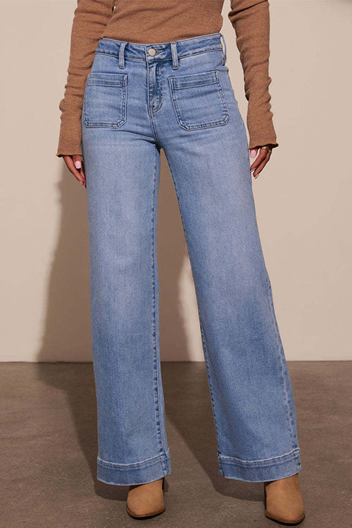 Moxidress Straight Wide Leg Denim Pants