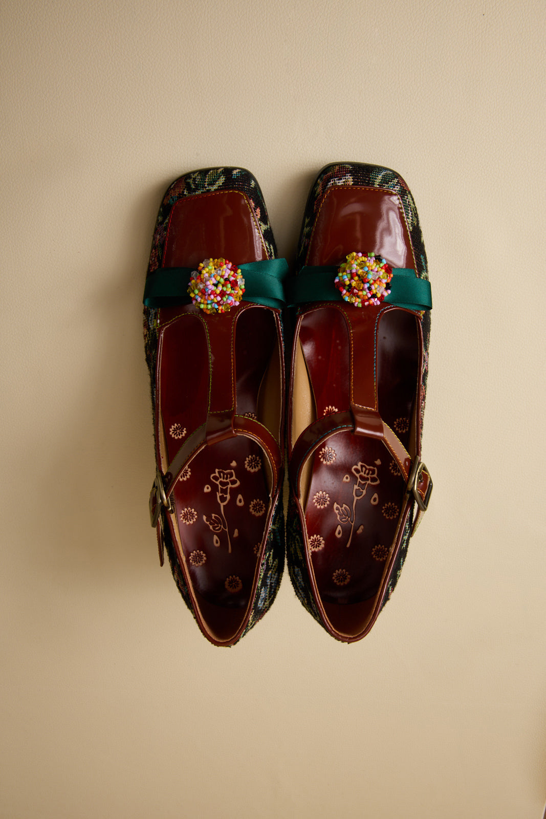 Soffia | Reese Sprinkle Applique T-strap Pump