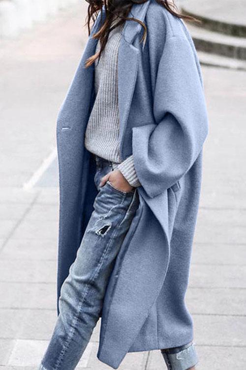 Moxidress Long Sleeve Oversized Winter Long Coat