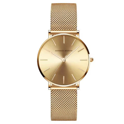Rose Gold Wristwatch Featuring Quartz Movement