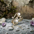 Exquisite Three Layer Pearl Gold Adjustable Ring