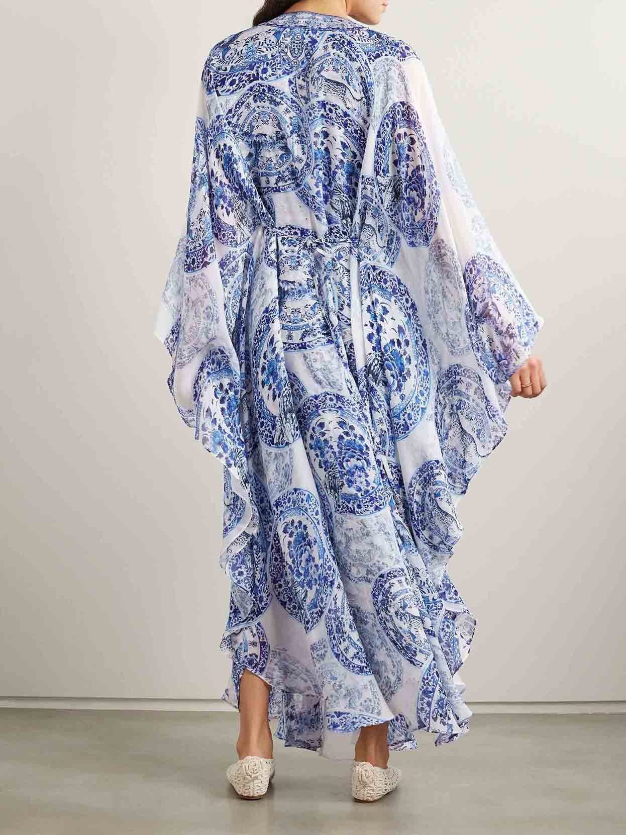 Sophisticated Resort Leopard Print Flowy Maxi Dress