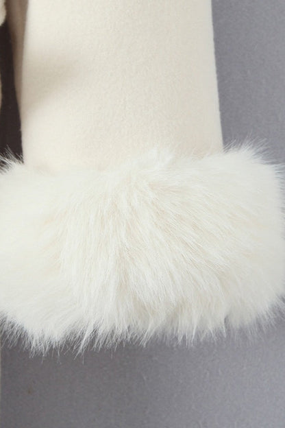 Oversized Fur Trim Overcoat