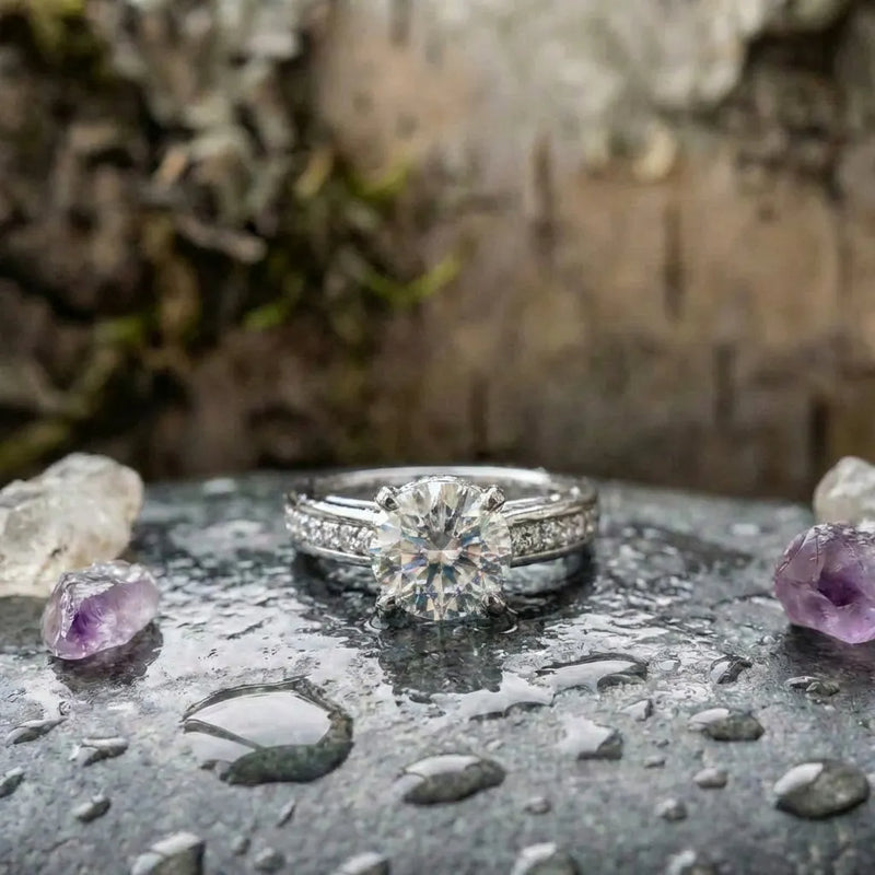 Classic Crystal Engagement Ring