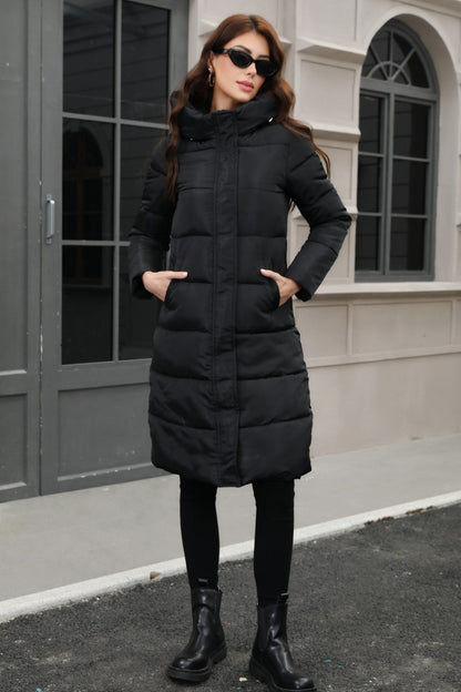 Hooded Longline Puffer Coat