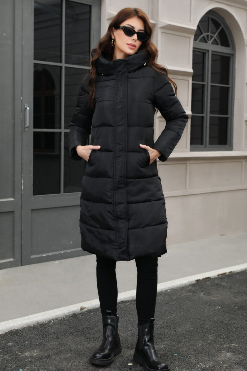 Hooded Longline Puffer Coat