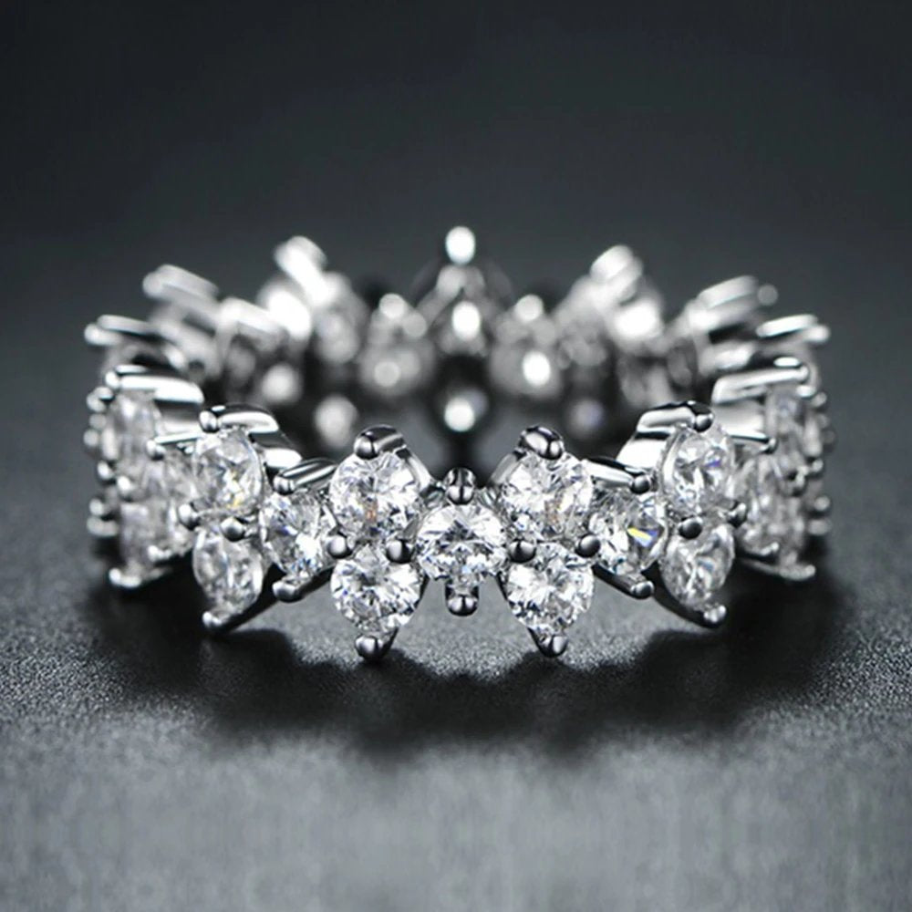 Elegant Crystal Promise Ring