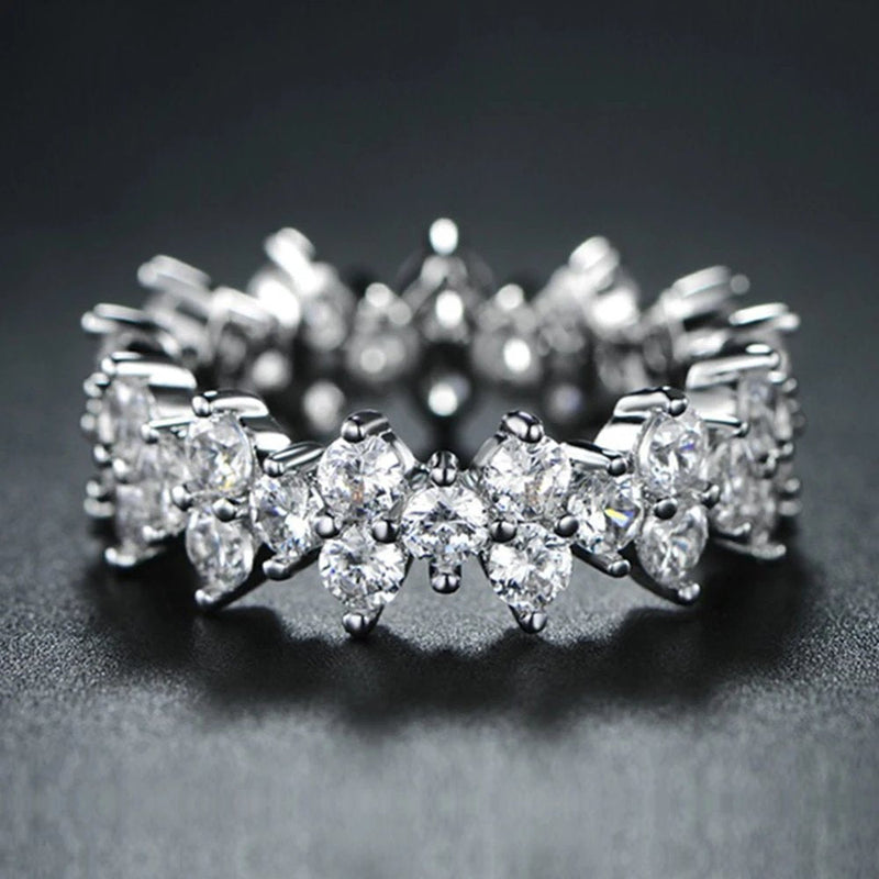 Elegant Crystal Promise Ring