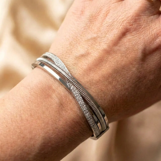 Vintage Zirconia Rhinestone Bangles Bracelets