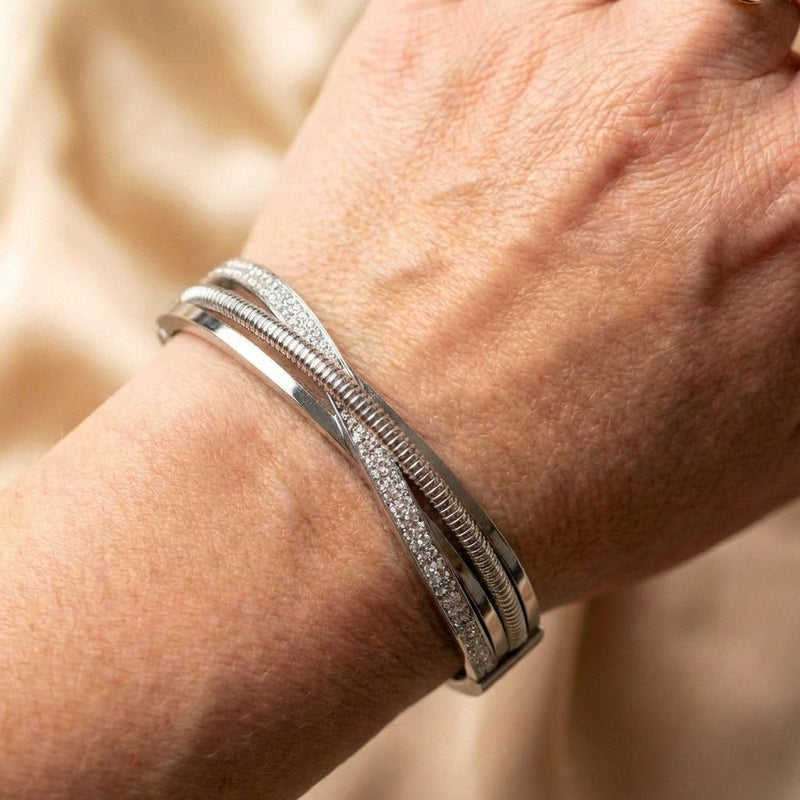 Vintage Zirconia Rhinestone Bangles Bracelets