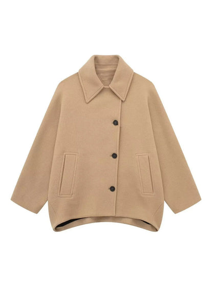Oversized Pocket Button Coat