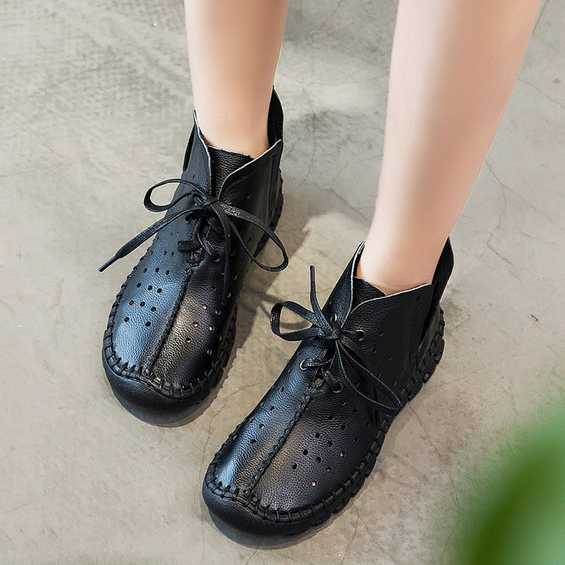Autumn Flat Hole Breathable Ankle Boots