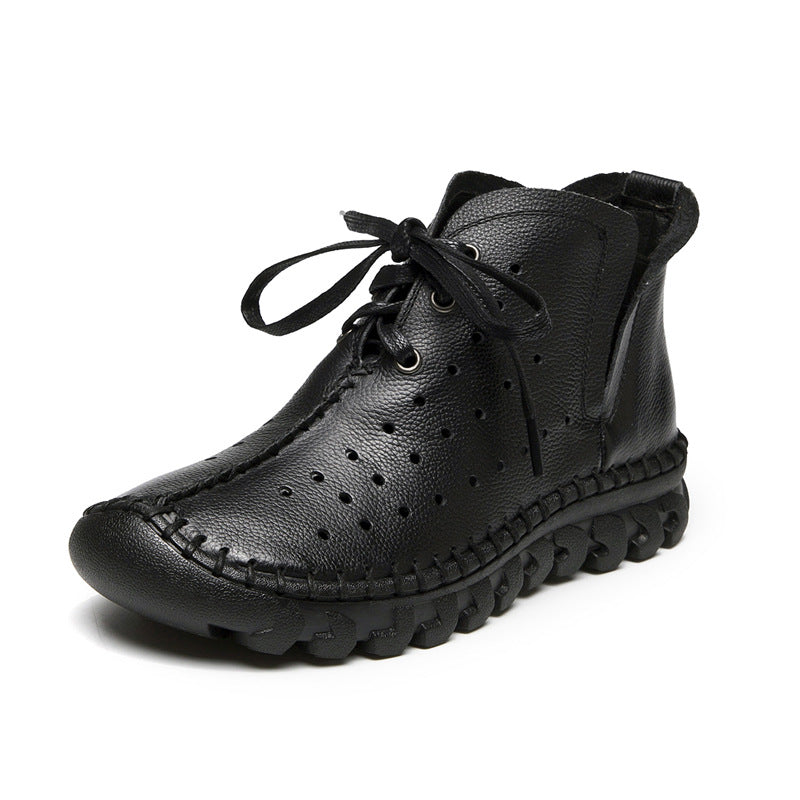 Autumn Flat Hole Breathable Ankle Boots