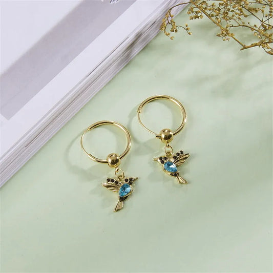 Elegant Blue Bird Earrings