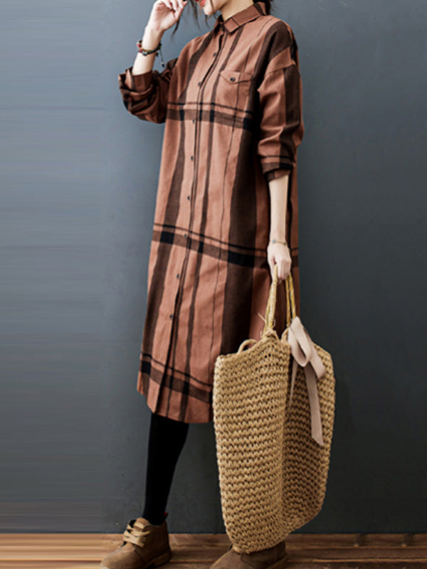 Long Sleeve Pleats Blouse Shirt Dress