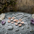 Vintage Flower Earrings In Silver