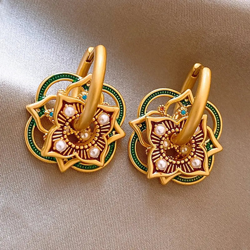 Ornate Pearl Earrings