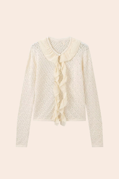 Layers Ruffled Knit Cardigan