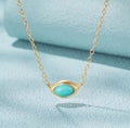 Ellipse Natural Turquoise Pendant