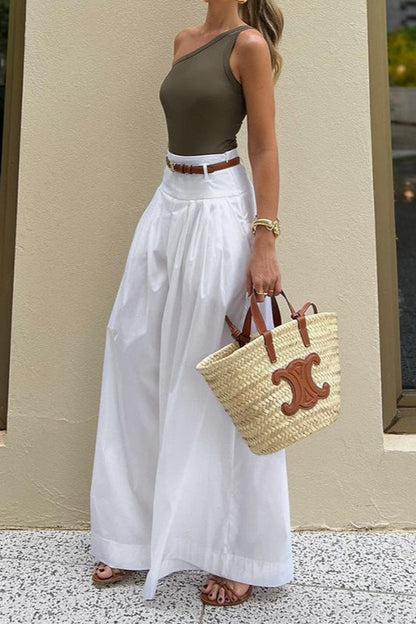Pleated Loose Wide Leg Pants
