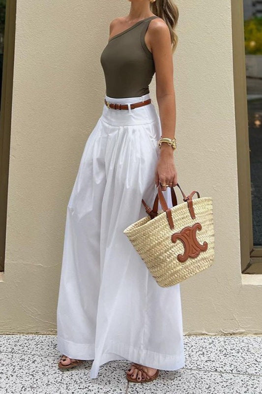 Pleated Loose Wide Leg Pants