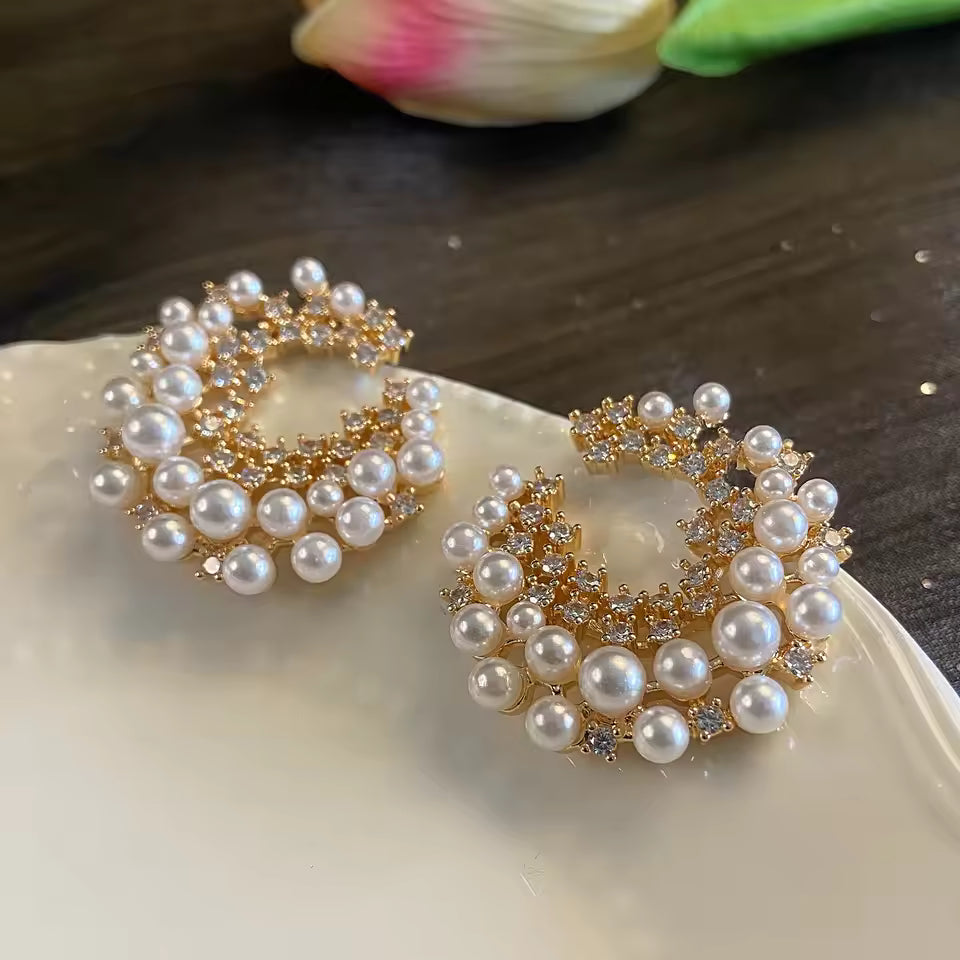 Elegant Pearl Hoop