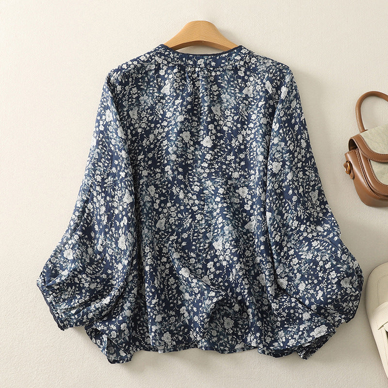 Liora — Linen Blouse With Billowy Sleeves