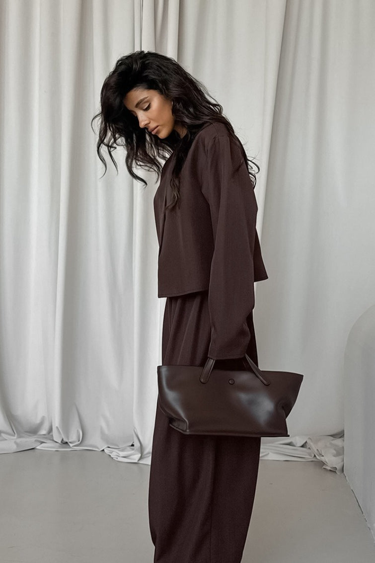 V-neck Cardigan Tapered Two Piece Set
