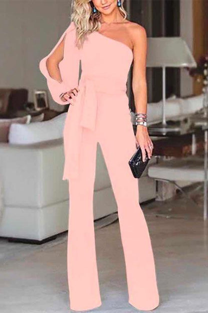 Cold One Shoulder Jumpsuit(7 Colors)